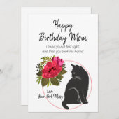 ハッピーバースデーママ(猫フローラ) シーズンカード (正面/裏面)