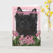 ハッピーバースデーマムケアンブラックロスコ カード (黄色い花)