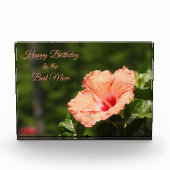 ハッピーバースデーマムハイビスカス フォトブロック (正面)