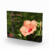 ハッピーバースデーマムハイビスカス フォトブロック (右)