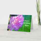 ハッピーバースデーマムピンクアザレアフラワーカード カード (正面)
