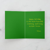 ハッピーバースデーマムブラックアイドスーザンワイルドフラワー カード (内部)