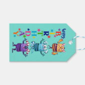 ハッピーバースデーマンガモンスター ギフトタグ (正面(横))