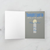 ハッピーバースデーマンIラブおもしろい誕生日カード カード (内部)