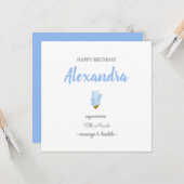 ハッピーバースデーマーチ誕生石アクアマリンジェム カード (正面/裏面インサイチュ)