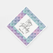 ハッピーバースデーマーメイドナはかりで測プキン スタンダードランチョンナプキン (角)