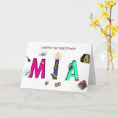 ハッピーバースデーミアカード カード (黄色い花)