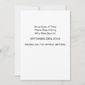 ハッピーバースデーミスターキングおもしろい誕生日カード (裏面)