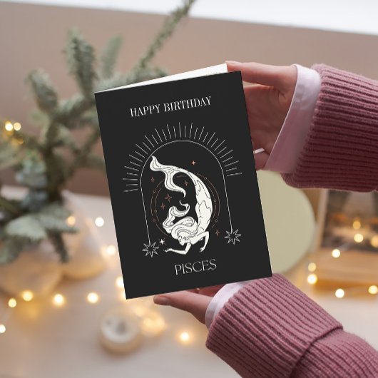 ハッピーバースデーミスティックピセス〔占星術の〕十二宮図占星術カード 招待状