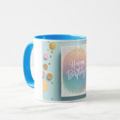ハッピーバースデーミニマリストシックスタイル マグカップ (正面左)