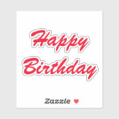 ハッピーバースデーミニマルカラフルリスカスタムド文字 シール (シート)