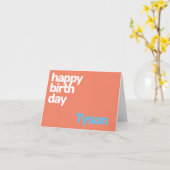 ハッピーバースデーミニマルシンプルパーティーモダン紙 カード (黄色い花)