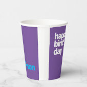 ハッピーバースデーミニマルシンプルモダンパーティー 紙コップ (右)
