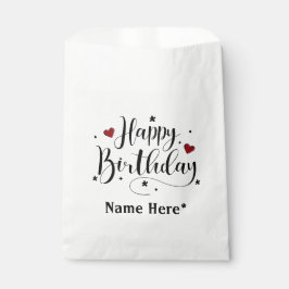 ハッピーバースデーミニマルタイポグラフィ書 フェイバーバッグ