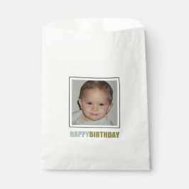 ハッピーバースデーミニマル写真 フェイバーバッグ
