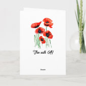 ハッピーバースデーミミパーソナライズされたポピーかわいらしズ カード (裏面)