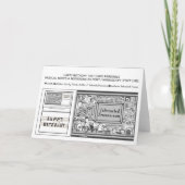 ハッピーバースデーミュージカル表記フォント カード (裏面)