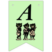 ハッピーバースデーミュージシャンブラックキャッツ遊ズミュージック バンティングフラッグ (第2の旗)