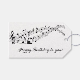ハッピーバースデーミュージックノート ギフトタグ