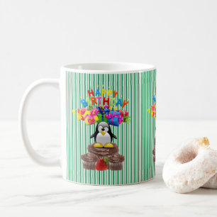 ハッピーバースデームグペンギン コーヒーマグカップ