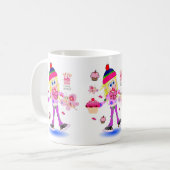 ハッピーバースデームグワッキーガール コーヒーマグカップ (正面左)