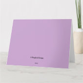 ハッピーバースデームラサキク花bohoフローラ カード (裏面)