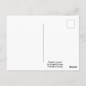 ハッピーバースデームラサキツノキツネ花bohoかわいい ポストカード (裏面)