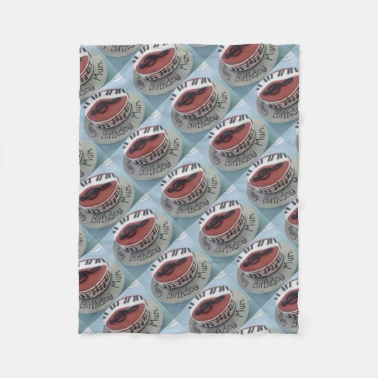 ハッピーバースデームームケーキ フリースブランケット (正面)