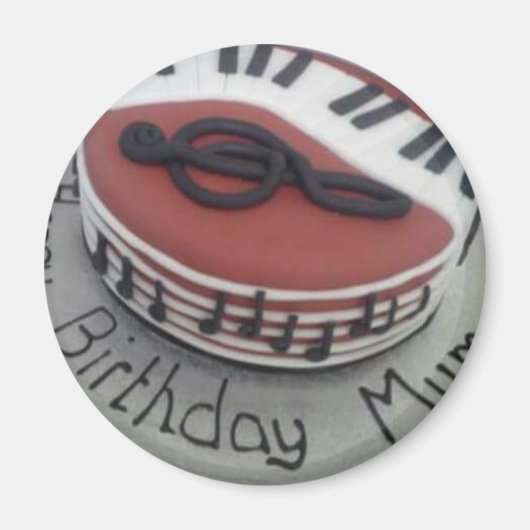 ハッピーバースデームームケーキ マグネット (正面)