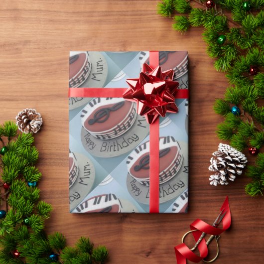 ハッピーバースデームームケーキ ラッピングペーパー (クリスマスギフト)
