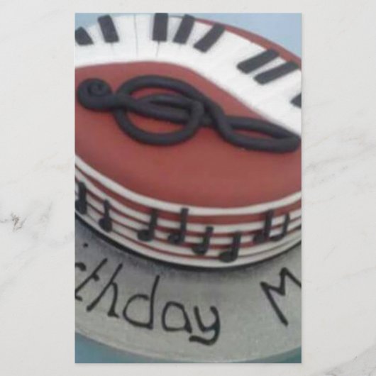 ハッピーバースデームームケーキ 便箋 (正面)