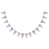 ハッピーバースデームームフラワーズフローラパーティー束 バンティングフラッグ (全)