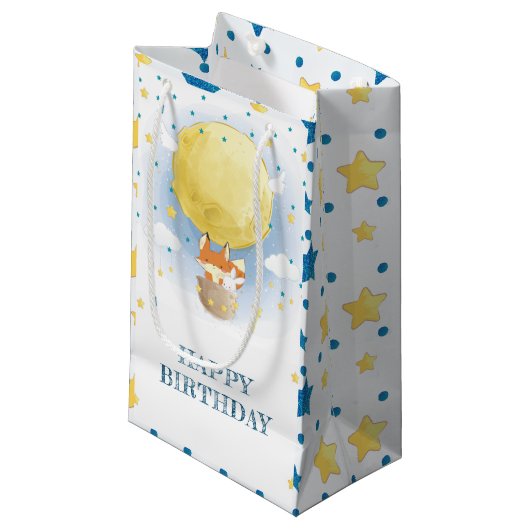 ハッピーバースデームーンエアバルーン スモールペーパーバッグ (正面アングル)