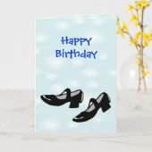 ハッピーバースデーメアリージャネス舞踊用シューズ カード (黄色い花)