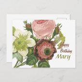 ハッピーバースデーメアリーCC0129 ポストカード (正面/裏面)