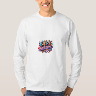 ハッピーバースデーメタリックグリッター：ゴールデングラモールデ Tシャツ