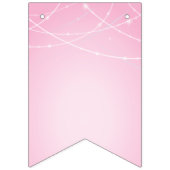 ハッピーバースデーメッセージピンクキャンディケーンボンボン バンティングフラッグ (第1の旗)