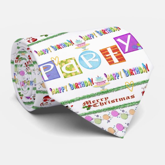 ハッピーバースデーメリークリスマスネクタイ。 ネクタイ (ロール)