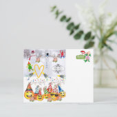 ハッピーバースデーメリークリスマスポストカード ポストカード (スタンド正面)