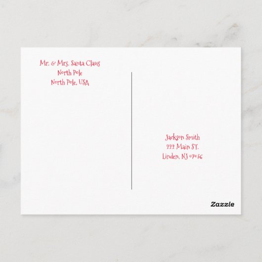 ハッピーバースデーメリークリスマスポストカード ポストカード (裏面)