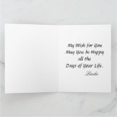 ハッピーバースデーメンココナッツツリートロピカルビッグ カード (内部)