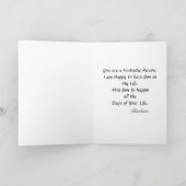 ハッピーバースデーメンズ父の写真パーソナライズ カード (内部)