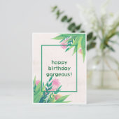 ハッピーバースデーモダンゴージャス自然工場 ポストカード (スタンド正面)
