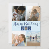ハッピーバースデーモダンパパフォトコラージュ シーズンカード (正面)