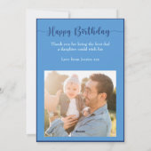 ハッピーバースデーモダンパパフォトコラージュ シーズンカード (裏面)