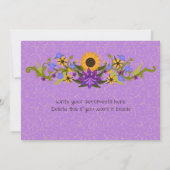 ハッピーバースデーモダンフォークアートフラワーズ (裏面)