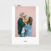 ハッピーバースデーモダンミニマル写真 カード (裏面)