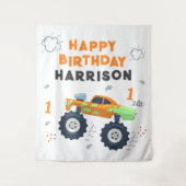 ハッピーバースデーモダンモンスターカートラック名 タペストリー (正面)