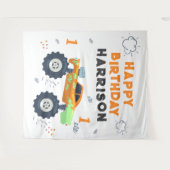 ハッピーバースデーモダンモンスターカートラック名 タペストリー (正面(横))