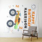 ハッピーバースデーモダンモンスターカートラック名 タペストリー (インサイチュ(横))